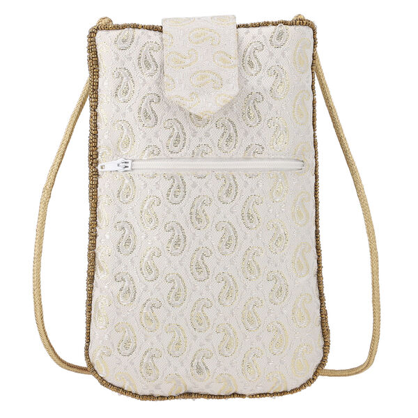 Handgefertigte Handtasche, weiß image number 3