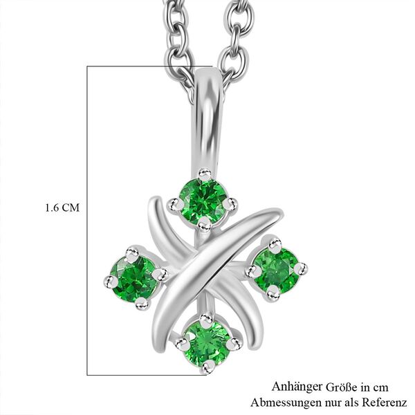 Designer Inspiriert XOXO Grüner Zirkonia Schmuckset 925 Silber und Edelstahl image number 7