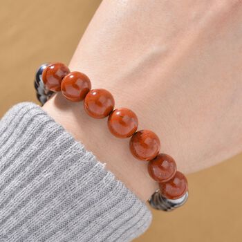 Flexibles Terahertz und roter Jaspis Armband - 140 ct.