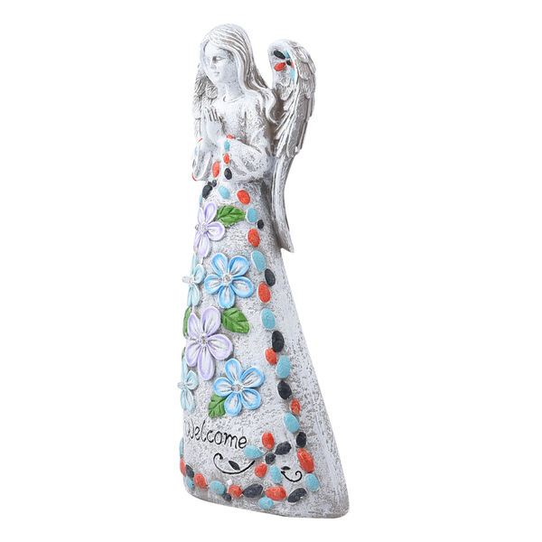 Solarleuchte - Engel, Gr&ouml;&szlig;e 8x9x36,5 cm, Grau und Mehrfarbig image number 3