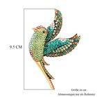 Goldfarbene Kolibri-Kristallbrosche, grün image number 3