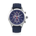 William Hunt Luxus-Chronograph, 42mm, Miyota OS10, Schwarzes Karbonzifferblatt, Lederarmband, 5ATM