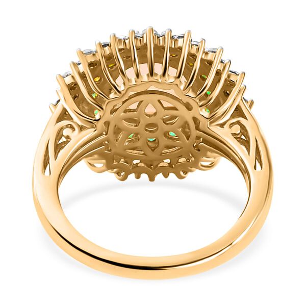 Natürlicher, äthiopischer Opal und Smaragd-Ring - 2,48 ct. image number 6