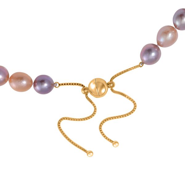 Mehrfarbige Edison Perlen-Halskette, 45 cm image number 4