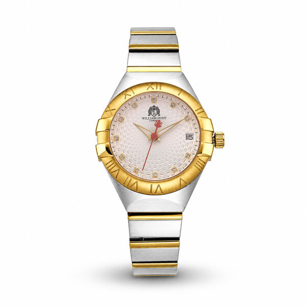 WILLIAM HUNT - Moissanit Uhren 21.5 cm Bicolor ca. 0,01 ct.