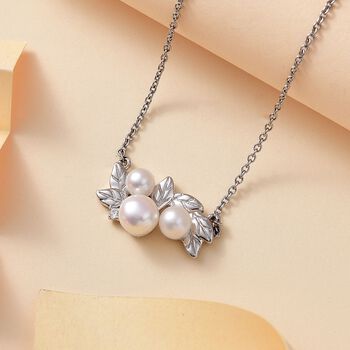 S&uuml;&szlig;wasser Perle Halskette, 45 cm