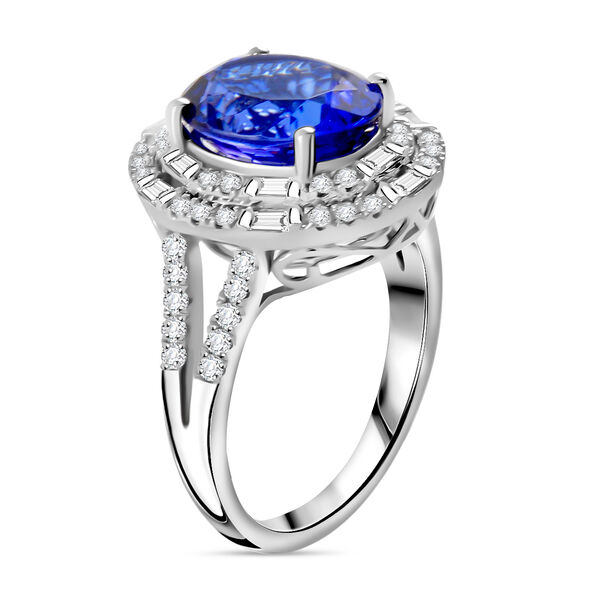 RHAPSODY AAAA Tansanit und VS EF Diamant Ring in 950 Platin - 4,80 ct. image number 6