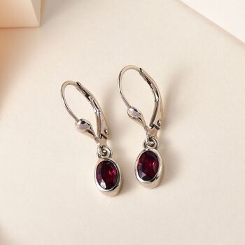 Rhodolith Granat-Ohrh&auml;nger - 0,94 ct.