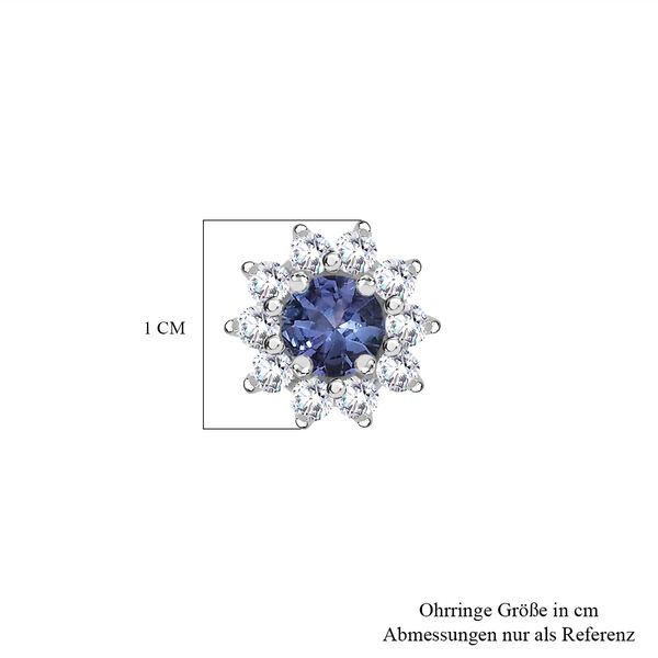 Tansanit und Zirkon Ohrstecker - 1,09 ct. image number 7