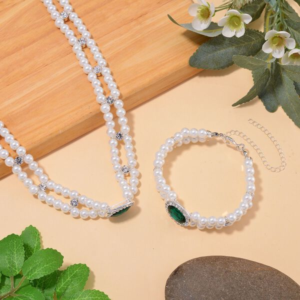 Gr&uuml;ner Kristall Schmuckset image number 1