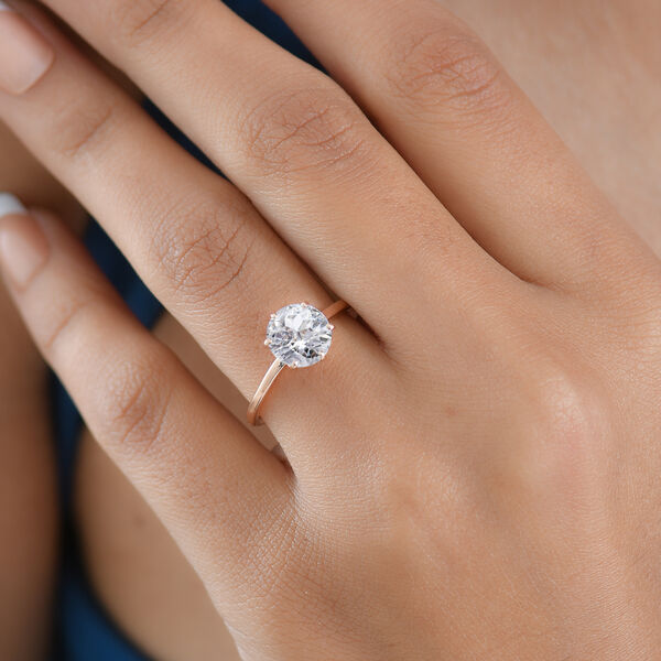 D'Joy Moissanit Ring, 925 Silber ros&eacute;vergoldet - 1,77 ct. image number 3