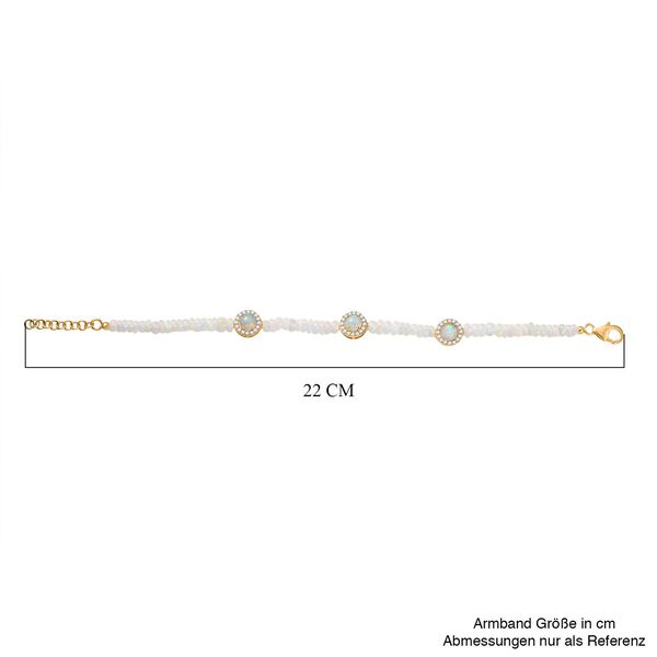 D'Joy AA Nat&uuml;rlicher, &auml;thiopischer Welo Opal Armband ca. 19 cm 925 Silber 750 Gelbgold Vermeil ca. 22.94 ct image number 5