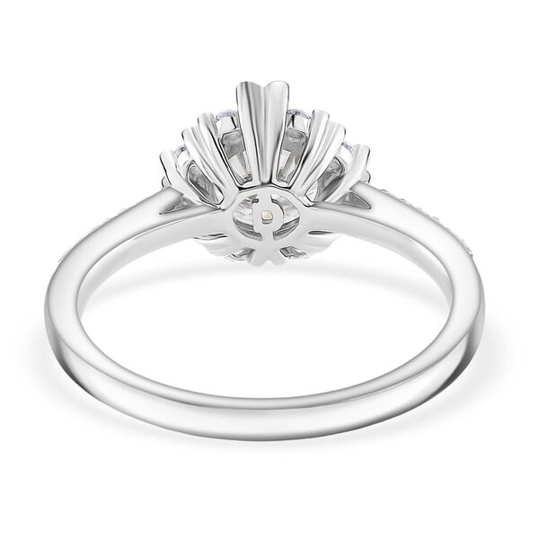 RADIANTA GRA zertifiziert Moissanit (D-VVS) Ring 925 Silber rhodiniert (Größe 16.00) ca. 2.17 ct image number 6