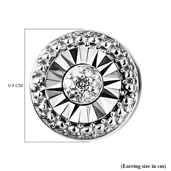 Weiße Diamant-Ohrstecker, 925 Silber platiniert ca. 0.05 ct image number 5