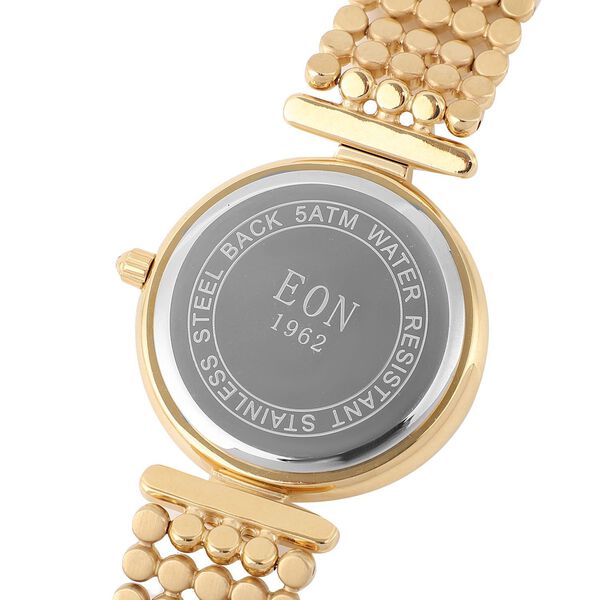 EON 1962 - Edle Armbanduhr mit natürlichen Champagner Diamanten, 8.5 cm, schweizer Uhrwerk, Edelstahl ca. 0.12 ct image number 6