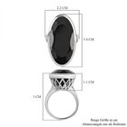 Schwarzer Spinell Ring, 925 Silber platiniert, ca. 35,00 ct image number 6