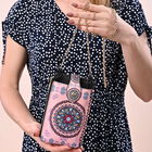 Boho Stil Crossbody Handytasche, Größe 18x10,5 cm, Rosa und Mehrfarbig image number 2