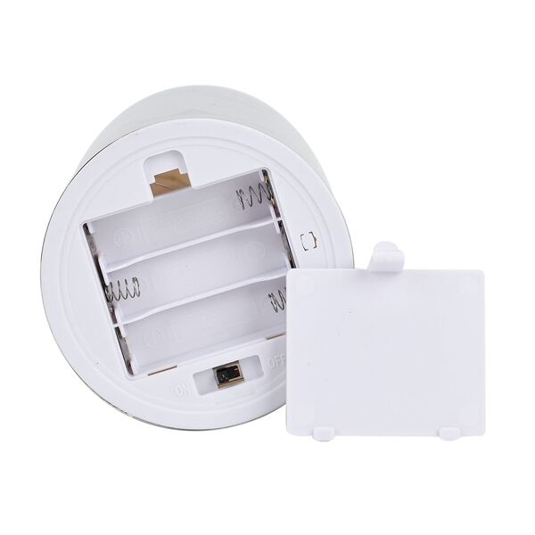 LED-Deko-Zylinder aus Glas mit Weihnachts-Motiven, Silber image number 6