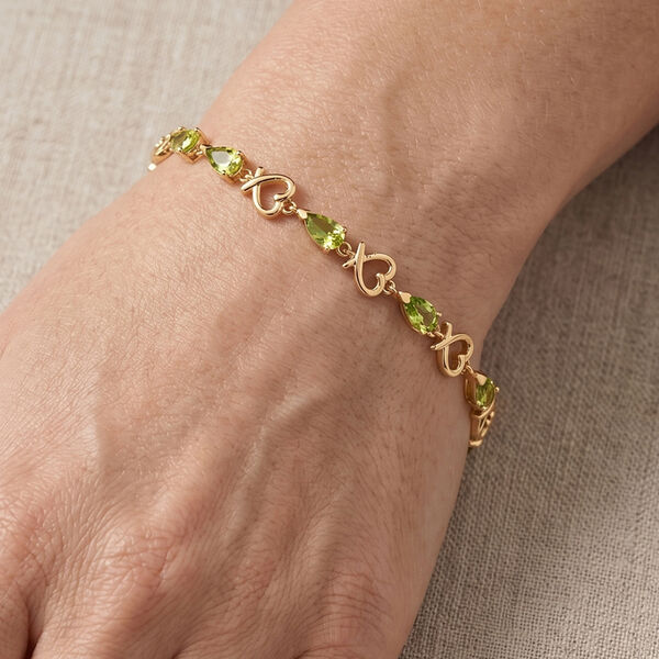 EVER TRUE Peridot Armband ca. 19 cm 950 Kupfer ca. 2,54 ct. image number 2