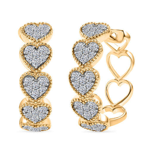 LUXURIANT DIAMOND- SGL zertifizierte SI-GH Labor Diamant Ohrringe, 925 Silber 750 Gelbgold Vermeil - 1,50 ct. image number 0