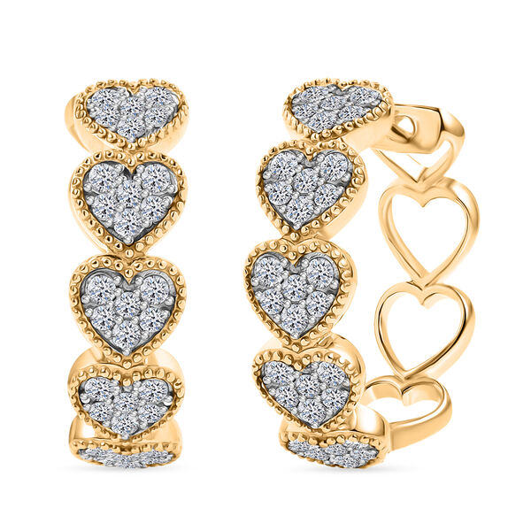 LUXURIANT DIAMOND- SGL zertifizierte SI-GH Labor Diamant Ohrringe, 925 Silber 750 Gelbgold Vermeil - 1,50 ct. image number 0