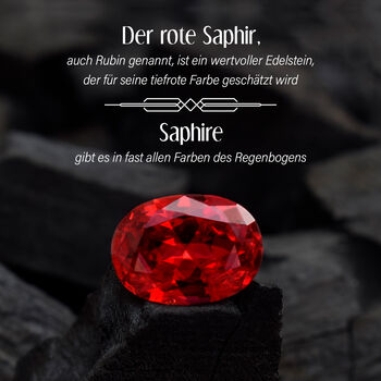 Roter Saphir und Zirkon-Ring - 1,99 ct.