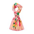 LA MAREY - 100% Maulbeeren-Satin-Seidenschal, 55x170 cm, Multifloral