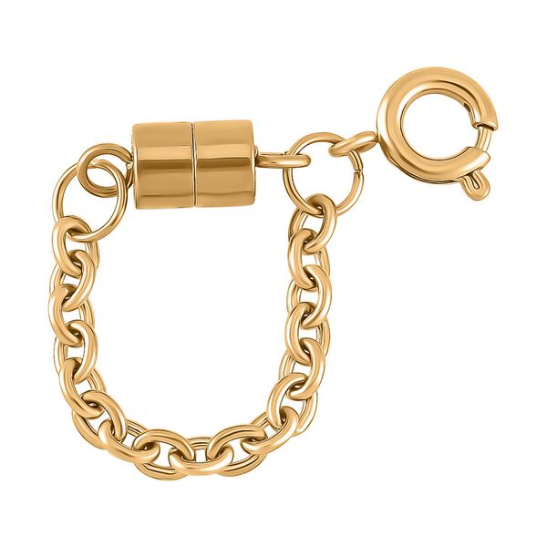 Kettenverl&auml;ngerung mit Magnetverschluss, Reiner Edelstahl, 1,80g, Goldfarben