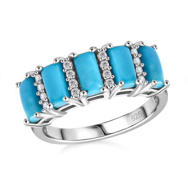 AA Sleeping Beauty T&uuml;rkis und Zirkon Ring - 2,31 ct. image number 4