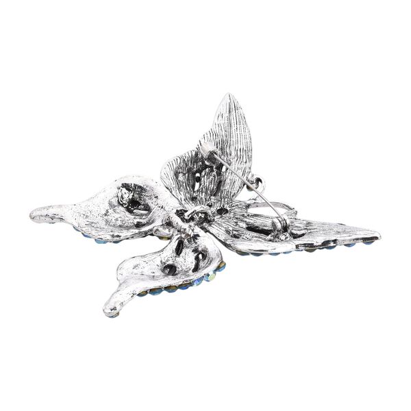 Mehrfarbiger Kristall Brosche Antikes Gold image number 5