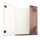 Baumgeprägtes Leder Notizbuch mit 96 Seiten & 1 Holzstift, braun image number 8