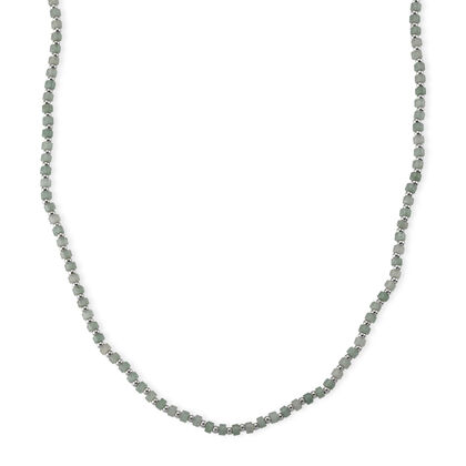 Gr&uuml;ner Aventurin Halskette, flexibel, Reine Legierung ca. 25.00 ct