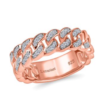 LUXURIANT DIAMOND - Lab Grown Diamant SI Ring 925 Silber (Gr&ouml;&szlig;e 18.00) ca. 0.24 ct