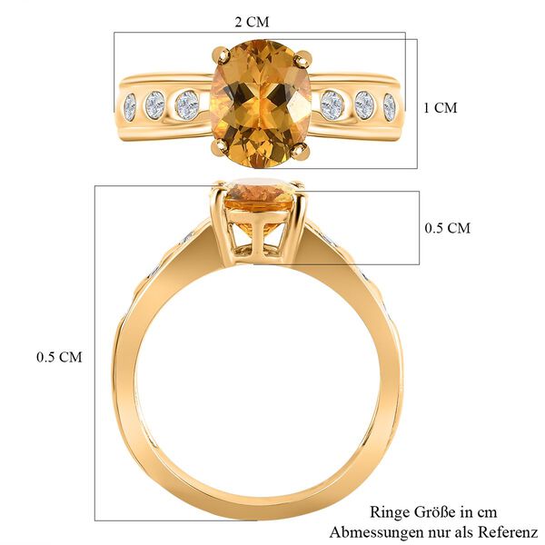 AA Premium brasilianischer Heliodor und Zirkon-Ring - 1,97 ct. image number 6