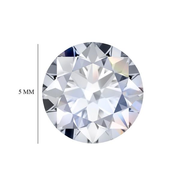 4er-Set- Ungefasste Rund-Moissanit-Edelsteine im Facettenschliff - 1,74 ct. image number 5