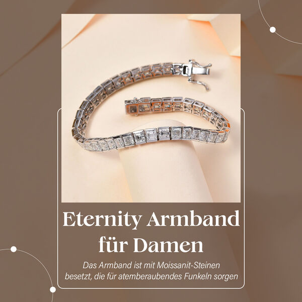 Moissanit Armband ca. 19 cm 925 Silber rhodiniert ca. 14,91 ct. image number 2