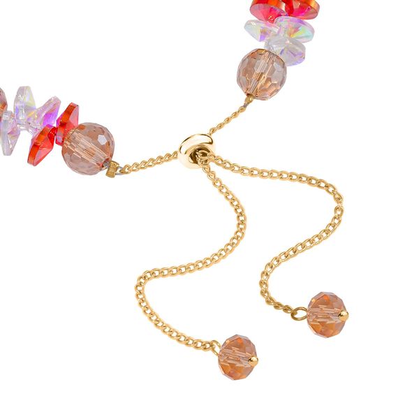 Mehrfarbiger Kristall Armband ca. Flexibles cm Std Gelb image number 4