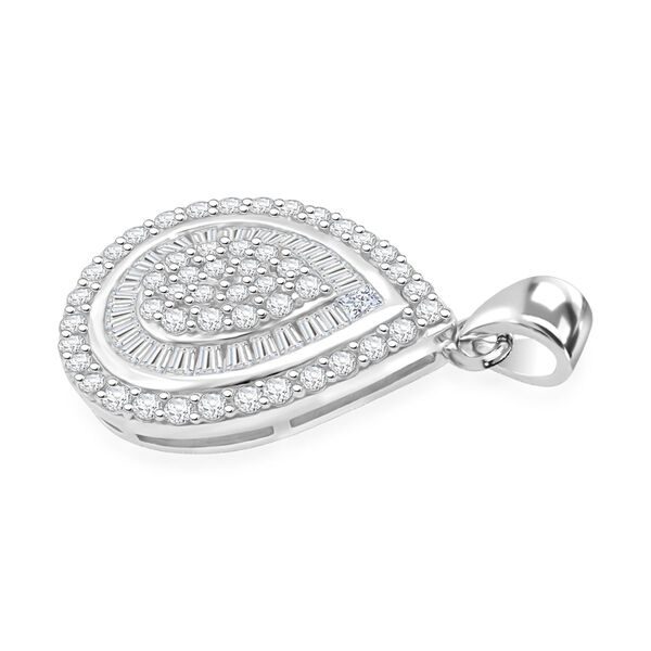 Lustro Stella Weißer Zirkonia Anhänger 925 Silber rhodiniert image number 3