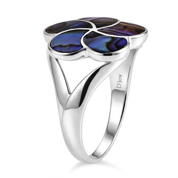 D'Joy Royal Bali Abalone Muschel Ring 925 Silber (Gr&ouml;&szlig;e 19.00)
