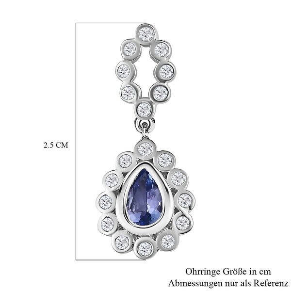 Tansanit und Zirkon Ohrringe - 1,23 ct. image number 5