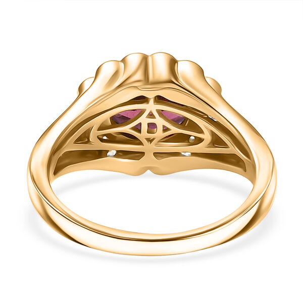 D'Joy nat&uuml;rlicher Rhodolith Granat und Zirkon Ring - 1,90 ct. image number 5