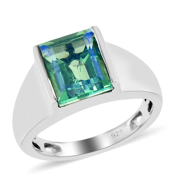 Pfau Triplett Quarz Ring 925 Silber platiniert  ca. 2,73 ct image number 5