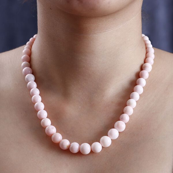 Rosa Opal Halskette ca. 50 cm Messing rhodiniert ca. 191.00 ct image number 3