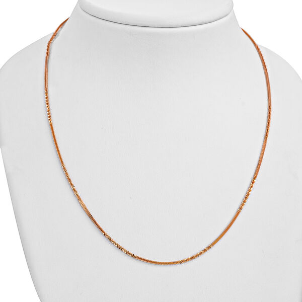 Italienische, alternierende Margarita Halskette, ca. 45 cm, 925 Silber ros&eacute;vergoldet image number 1