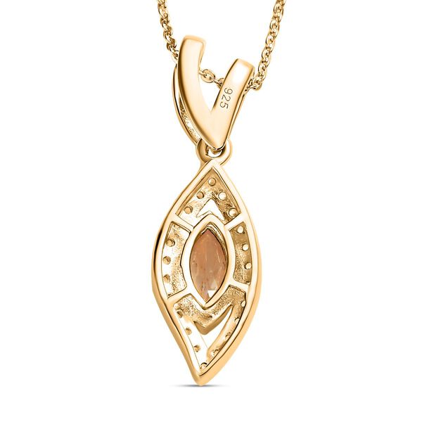 AAA Turkizit und Zirkon Anhänger mit 50cm Kette - 1 ct. image number 5