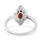 Roter Granat und Zirkon-Ring, 925 Silber (Größe 16.00) ca. 1,19 ct image number 5