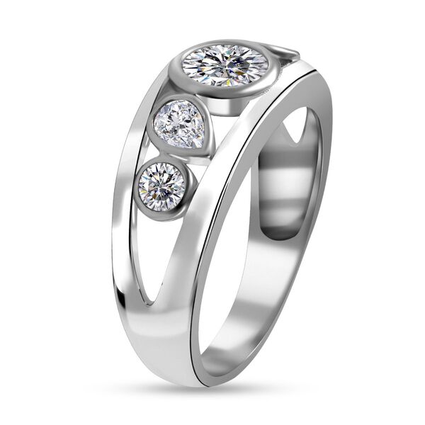 Lustro Stella - Weißer Zirkonia Ring, 925 Silber platiniert, ca. 1,96 ct image number 4