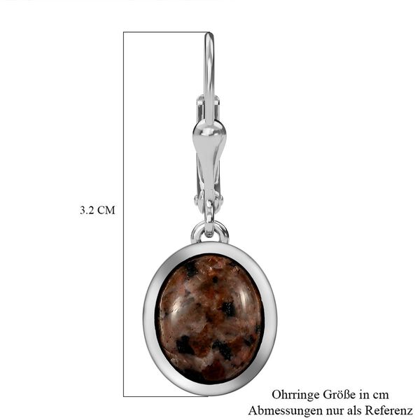 Nat&uuml;rliche Yooperlith-Ohrringe, 925 Silber platiniert ca. 7,14 ct image number 6