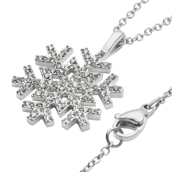 Wei&szlig;e Kristall-Halskette, 50 cm, 0,20 ct. image number 4