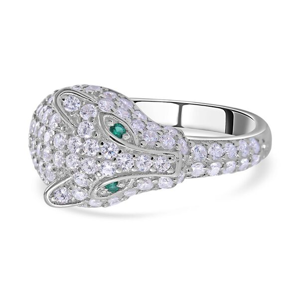 LUSTRO STELLA gr&uuml;ner und wei&szlig;er Zirkonia-Ring - 3,26 ct.